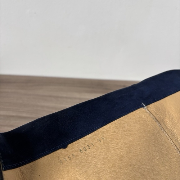 Gianni Versace Boots Suede Blue *VINTAGE* Sz 35 / 5US Women's Authentic❤️ - Picture 10 of 11